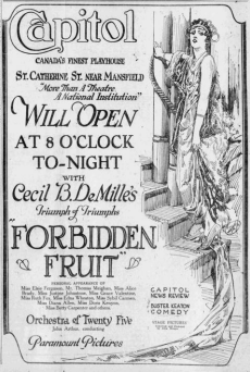 Advertisement for the Capitol Theatre