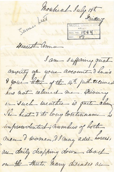letter to Anna Dawson, 1868